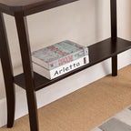 Leick Home Boa Console Table, Solid Wood, Bottom Display Shelf, Narrow Depth - Image 9