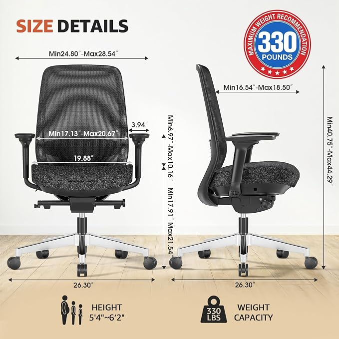 ErgoSift M2 Ergonomic Office Chair High Back Mesh Computer Desk Chair - Image 2
