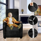 ANARACHON Recliner Chair Covers Leather Look Recliner Cover 4-Piece Slipcovers - Image 5