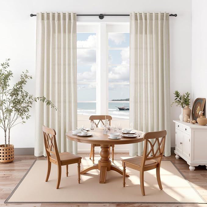 Vanilla Linen Curtains 120 Inches Long - Image 8