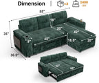Vipbear 86" Modular Sectional Sleeper Sofa - Image 3