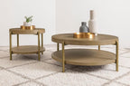 Coaster Home Furnishings Arini 2-piece Round Coffee and End Table Set Sand Wash - Image 2