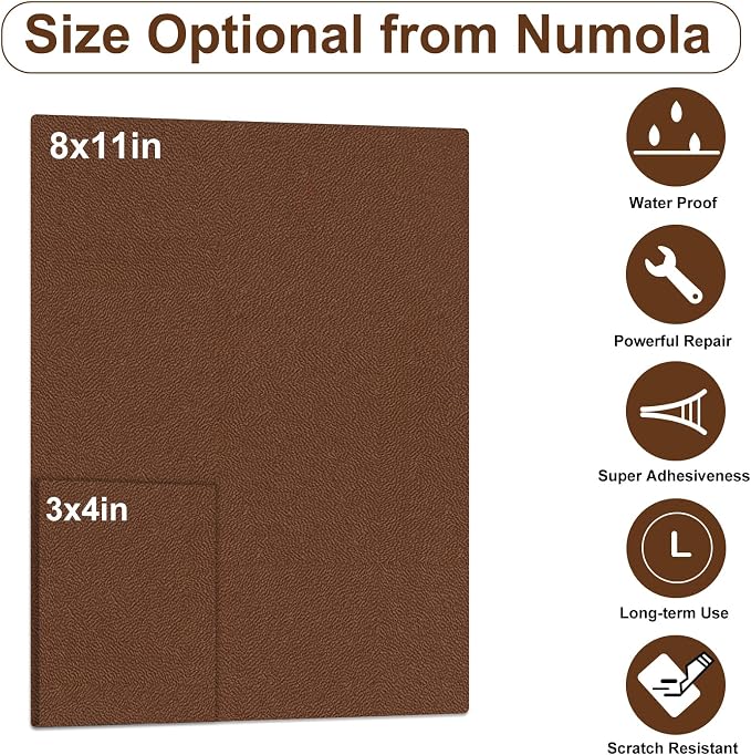 Numola Leather Repair Patch 8×11 inch Self-Adhesive Leather Repair Tape - Image 2