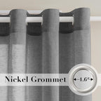 H.VERSAILTEX Linen Curtain Panel Pair Extra Long 108" Long Nickel Grommet Top - Image 2