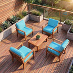 8Pcs Patio Cushion Covers Stretch Outdoor Furniture Protector Slipcovers | - Image 6