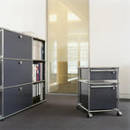 Modern Storage Cabinet Black D Versatile Free-Standing Organizer - Image 8