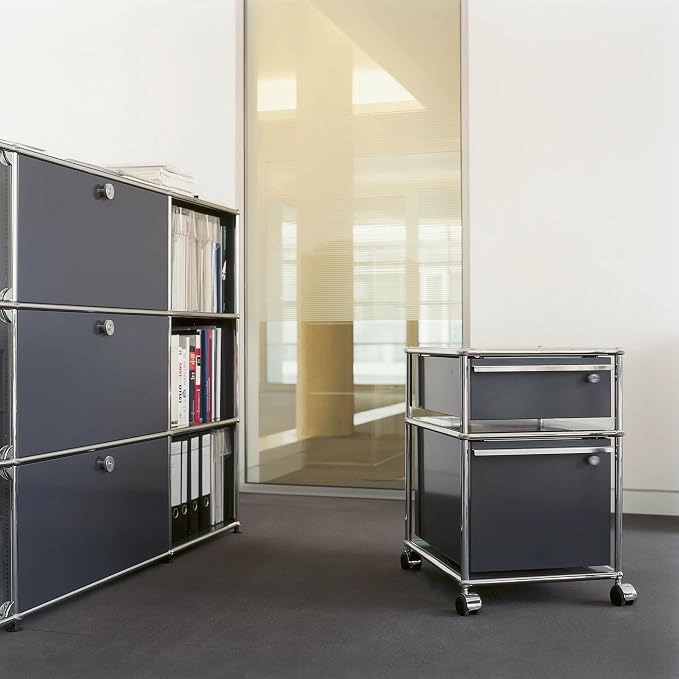 Modern Storage Cabinet Black D Versatile Free-Standing Organizer - Image 8