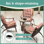Outdoor Chair Cushions Set of 2, High Back Soft Seat Pad, Indoor Outside Use - Image 7