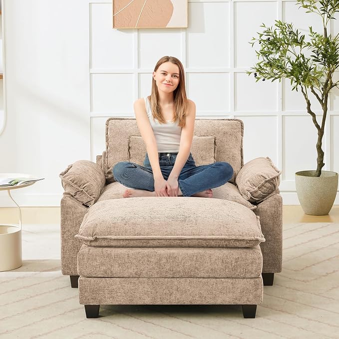Oprisen 53" Modular Sectional Sofa, Comfy Cloud Couch Sectional Sofa - Image 5
