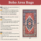 SERISSA 2x4 Washable Non Slip Boho Runner Rug - Image 2