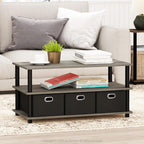 FURINNO Turn-N-Tube Coffee Table, 31.22D x 15.5W x 15.8H in, French Oak - Image 2