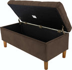 Homepop Home Decor | Tufted Ainsley Button Storage Ottoman Bench - Image 8
