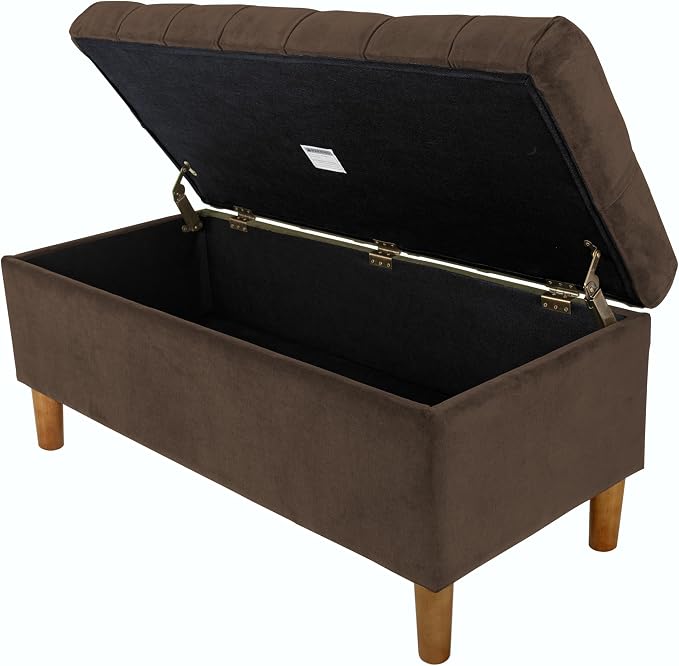 Homepop Home Decor | Tufted Ainsley Button Storage Ottoman Bench - Image 8