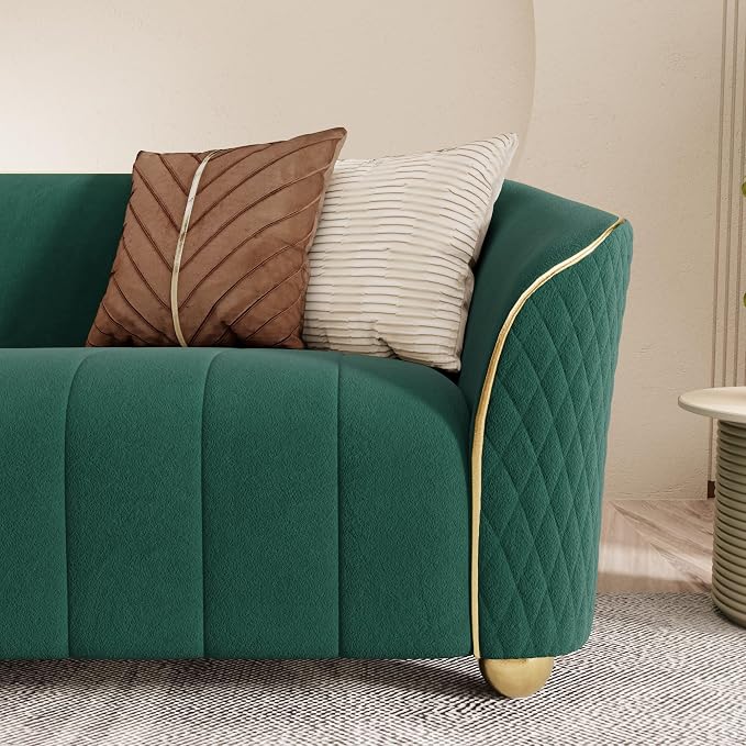 3-Piece Luxury Velvet Sofa Set for Living Room, Elegant Design Couch Set - Image 7