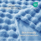 L'AGRATY Faux Rabbit Fur Throw Blanket - Image 3