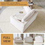 Oversized Armchair, 43.9" W Chenille Single Sofa Modern Upholstered Deep Seat - Image 6