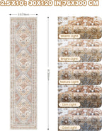 2.5x10 Kitchen Runner Rug Non Slip Vintage Washable Rugs, Carpet Runner - Image 2