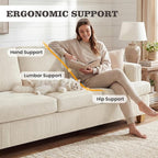 Apicizon 3 Piece Sofa Set 89'' 3-Seat Couch Sofa - Image 6