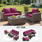 MIULEE Hot Pink Outdoor Seat Cushion 24x24 Inch Waterproof & 3 Year Fade - Image 5