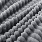 BEDELITE 3D Ribbed Jacquard Grey Full Size Blankes - Image 6
