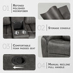 Lexicon Reclining Sectional Couches - Image 3