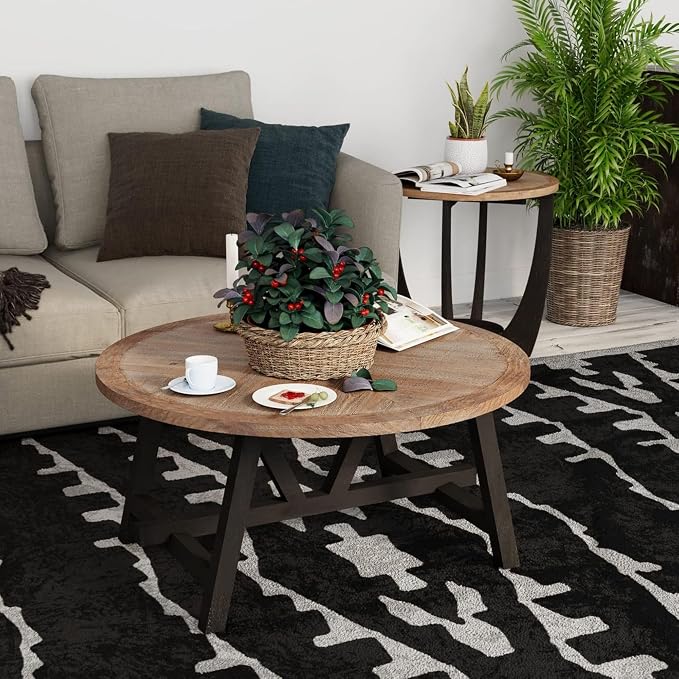 COZAYH Rustic Farmhouse End Table - Image 9