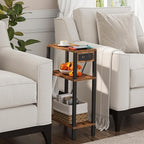 TUTOTAK Narrow Side Table with Charging Station, Small End Table with USB Ports - Image 4