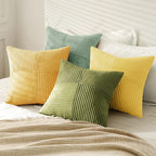 MIULEE Boho Farmhouse Spring Decorative Throw Pillow Covers 20x20 Inch 4 Packs - Image 5