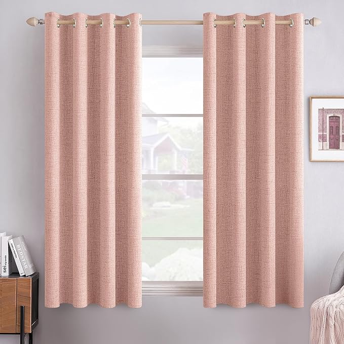 MIULEE 100% Blackout Linen Curtains by MIULEE