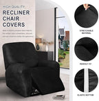 ANARACHON Leather Look Recliner Chair Covers, 4-Pieces Stretch Recliner Cover - Image 5