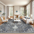 AMADA HOMEFURNISHING 10x14 Washable Area Rug, Low-Profile Large Area Rug by AMADAHOMEFURNISHING