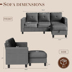 JAMFLY Convertible L-Shaped Sectional Sofa - Image 2
