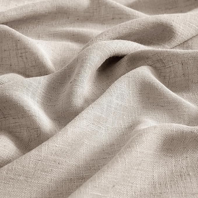MIULEE Natural Linen Curtains 52x45 Inch Length - Image 4