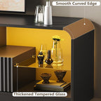 TV Stand for 60/65/70 Inch TVs, Modern Curved TV Console - Image 6