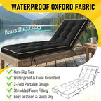 2 Pack 80x26 Inch Folding Chaise Lounge Cushion Quick Dry - Image 3