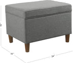 HomePop 24" Storage Ottoman - Image 3