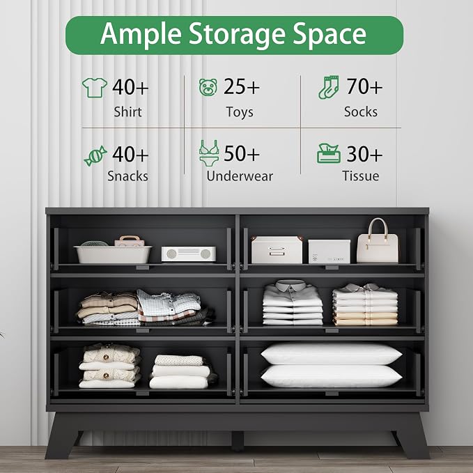 Xixini Fluted Dresser for Bedroom - Image 3
