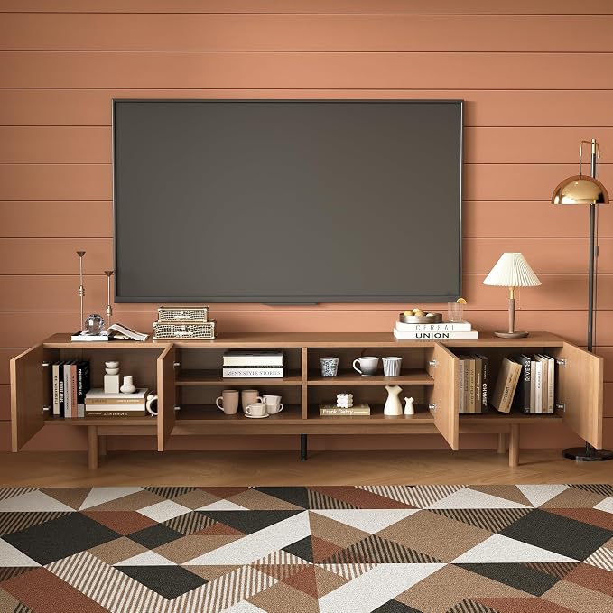 86.61" Mid-Century Modern TV Stand - Image 6