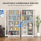 Polup Display Cabinet with Glass Doors, Metal Glass Display Case - Image 5