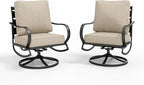 Sophia & William 2 Pieces Patio Furniture Sets Metal Sofa Chairs Patio Cushion by SophiaWilliam