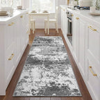 Grey 2x5 Washable Entryway Runner Rug Non Slip - Image 2