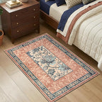 GarveeHome Terracotta Teal 2x3 Door Mat Indoor Rugs - Image 2