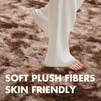 4x6 Ft Shag Brown Area Rug for Bedroom Living Room, Tie-Dyed Ultra Soft Fluffy - Image 5