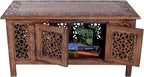 Hand-Carved Wooden Coffee Table – 36” x 18” Rectangular Mango Wood Center Table - Image 5