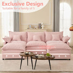 GOSUHI 108" U Shaped Couch, Modular Sectional Sofa, 3-Seater Comfy Cloud Couch - Image 3
