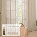 Brown Linen Curtains 72 inches Long - Image 4
