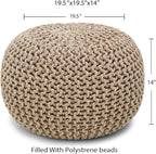 REDEARTH Round Pouf Ottoman - Image 3