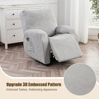 Gennia Recliner Chair Covers 3 Pieces, Waterproof Jacquard Reclining Chair Cover - Image 2