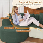 114 Inch Boneless Couches for Living Room, Modern Modular Sectional Sofa - Image 4