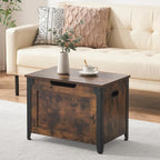 IDEALHOUSE Storage Bench, 23.6" Retro Wooden Storage Chest - Image 2